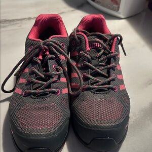 Puma Women’s Steel Toe Pink/grey work shoes Sz 7